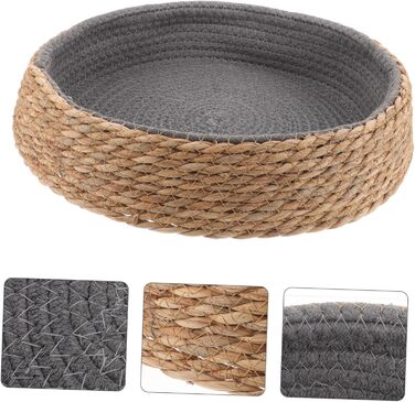 Кругле плете́не ліжко для котів та собак. Натуральне плетіння, будиночок для тварин, прохолодне та дихаюче ліжко, легко мити та підтримує тепло.