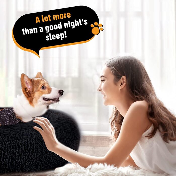 Зручне заспокійливе ліжко для собак середнього розміру, миється, Anti-Angst, ліжко-пончик, розкішне, тепле, м'яке, покращений сон, дивовижне ліжко для котів, затишне, з неслизьким дном