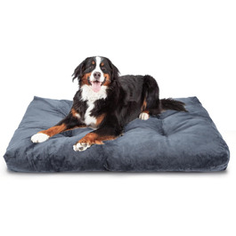 Килимок для собак великих порід Nobleza, м'який та пухнастий, з неслизьким дном, 122x74 см, темно-сірий