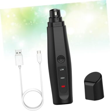 Електричний триммер для когтів домашніх тварин HEMOTON - для собак та котів. Безпечний та зручний у використанні. Чорний колір