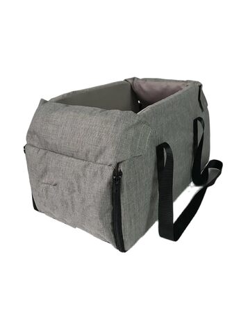 Автомобільний лежак для собак середніх та маленьких порід, переноска для котів та собак, зручний автотранспорт для тварин (сірий)