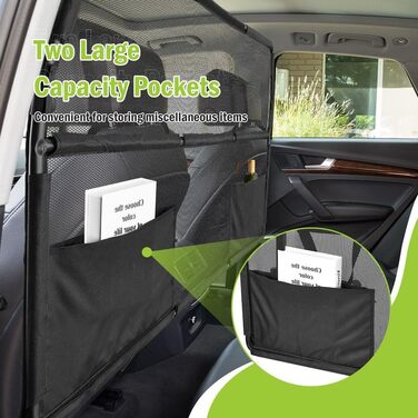 Бар'єр для собак у машину, 142 см, для позашляховиків, SUV, легкових авто, захист заднього сидіння, перегородка, подорожі