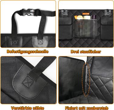 Захист для багажника автомобіля Alfheim для собак - водонепроникний килимок з міцного матеріалу, неслизький, з боковим захистом, чорний. Підходить для авто, позашляховиків, вантажівок