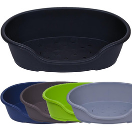 Корзина для собак Adena, пластикова, 92 см, антрацит (92 x 61 x 26 см)