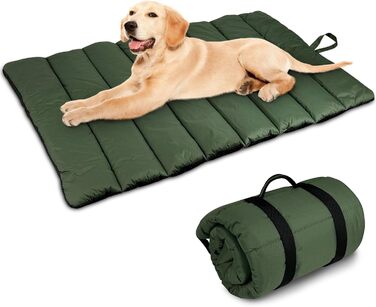 Водонепроникний килимок для собак Lohofrnny 110x68 см, товстий, м'який, з можливістю прання, для подорожей, кемпінгу та відпочинку на природі (оливковий)