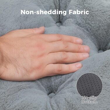 Килимок для кота PAWZ Road, м'який, круглий, сірий, 51x51x20 см