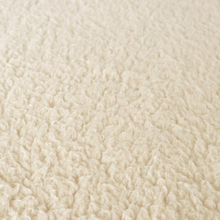 Ортопедичний килимок для собак Bobby, віскоеластична піна, знімний чохол, м'яке штучне хутро: 120x75 см, (L, Бежевий)