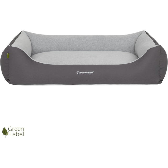 Крісло-лежанка для собак Doctor Bark GreenLabel XL (110x85 см, сірий) - зручне та міцне, Made in Germany