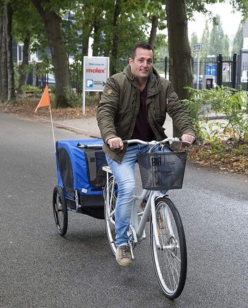 Фархангер для собак Sena: велосипедний вагончик для собак до 26 кг, 75x52x65 см