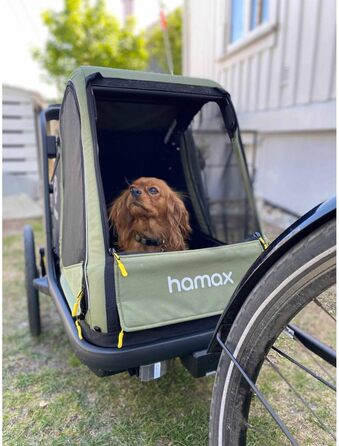 Hamax Pluto - велосипедний причіп для собак, зелений