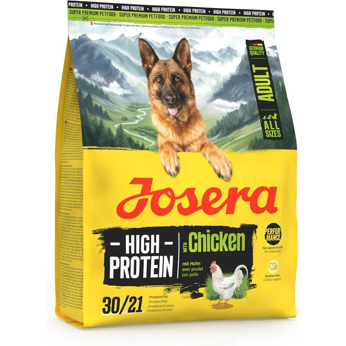 Сухий корм для дорослих собак Josera High Protein з куркою, 12.5 кг