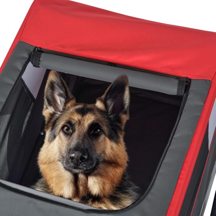 Тігго VS Pets L: велопричіп для собак великого розміру, 270 л, до 35 кг, червоний