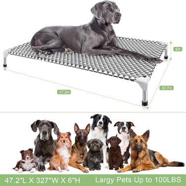 Підвищене собаче ліжко для вулиці, великий розмір, бавовна, антиковзні ніжки, до 45 кг (трикутник, X-Large)