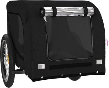 Ферштайнт Причіп для велосипеда, переноска для собак, чорний. Причіп для велосипеда, вантажний причіп, транспортний причіп. Максимальне навантаження 45 кг, матеріал: Оксфордська тканина та метал. Розміри: 136 x 69 x 73.5 см.