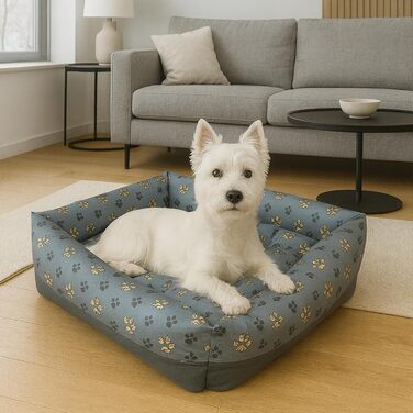 Водонепроникне ліжко для собак - ліжка для маленьких та великих собак - ліжко для собак з неслизьким дном - собачий кошик, собачий лежак 75x65x20 Великий слід