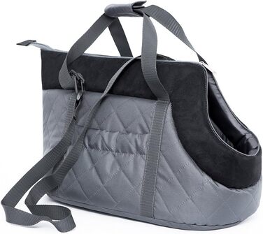 Сумка-переноска для собак та котів Hobbydog TORGZC6, сіра з лапками, 27 x 25 x 43 см