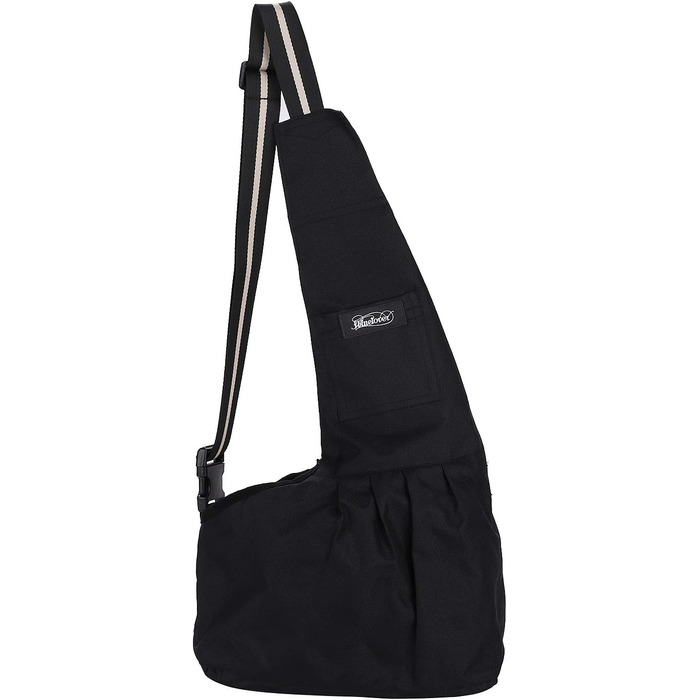 Сумка-переноска для собак та котів до 5 кг, чорна, з регульованим плечем, Oxford, для подорожей та прогулянок