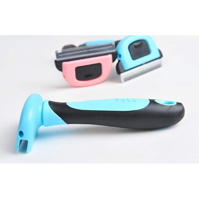 Щітка для догляду за тваринами, видалення шерсті, велика для котів, собак, кроликів, професійний інструмент, блакитна