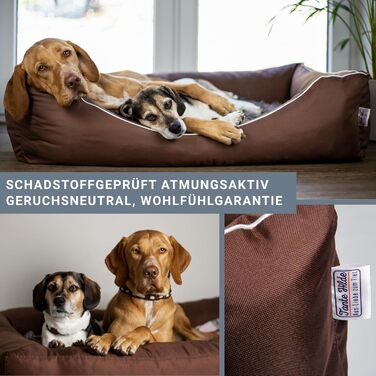 Танте Гільде лежанка для собак Нордерней – міцна, якісна, з вибором розмірів. Лежанка-кошик, лежанка-подушка (Чорний XL 80x60 см, ідеально для маленьких собак) L 80 x W 60 x H 20 см Чорний