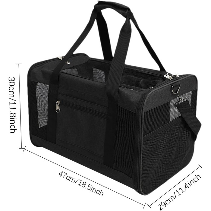 Сумка-переноска для собак Haustier, рожева, з тканини Oxford, складна, для подорожей