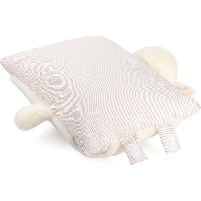 М'яка іграшка-подушка BRUBAKER для дітей - собака 2 в 1, 40 x 30 см. Зручна подушка-собака з кріпленням на липучці, іграшка-собака з тканини, білий колір.