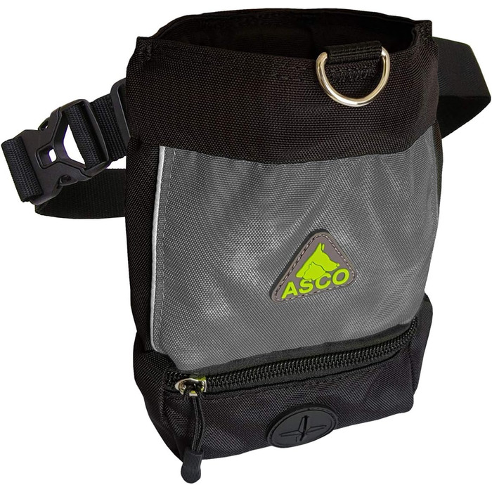Futterbeutel ASCO Leckerlibeutel для собак та коней, 15x20 см, чорний, з застібкою-кліпсою