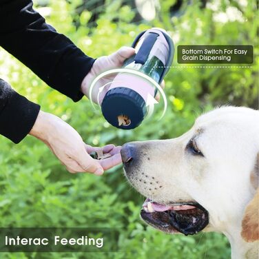 Водяна пляшка для собак SUPERDESIGN сірого кольору з контейнером для корму, для подорожей, прогулянок та активного відпочинку. Безпечна та зручна у використанні. Модель SD-PT-1662-5