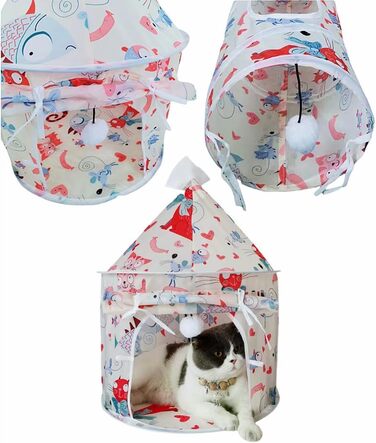 Туннель-іграшка для котів та цуценят, Pop-Up тунель, складаний, для дому