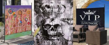 Ширма QUICK STAR Paravent з тканини, 180 x 178 см - для дому, саду, балкону