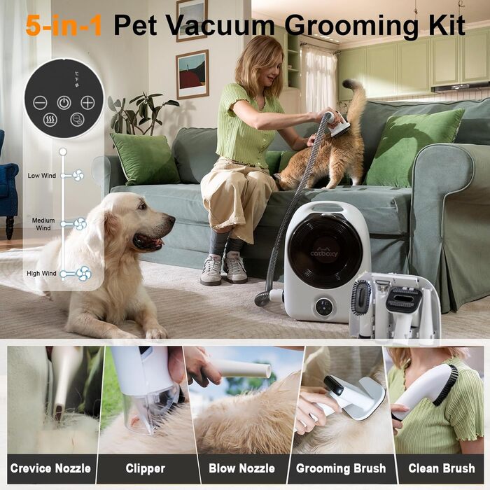 Пылесос для груминга собак (білий)