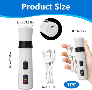 Електричний шліфувальник для собак та котів Leiser Groom Pro Kit, 2 швидкості, USB-зарядка