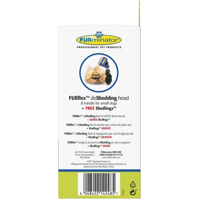 FURminator FURflex для собак маленьких порід: щітка для видалення підшерстка та іграшка для грумінгу