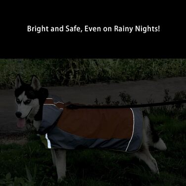 Водонепроникний дощовик для собак, регульований дощовик з відбиваючими смугами та капюшоном, дощова куртка для собак для прогулянок на природі, дощовий плащ для собак маленьких, середніх та великих порід (Зелений, Оранжевий)
