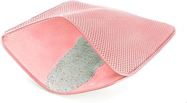 WePet Килимок для котячого лотка, лоток-мат для котів - середній розмір, стільникова структура, двошаровий килимок, без фталатів, для контролю сечі та води, легко миється, контролює розсипання наповнювача, 61 x 38.1 см, Бежевий (30x25 дюймів (упаковка з 1