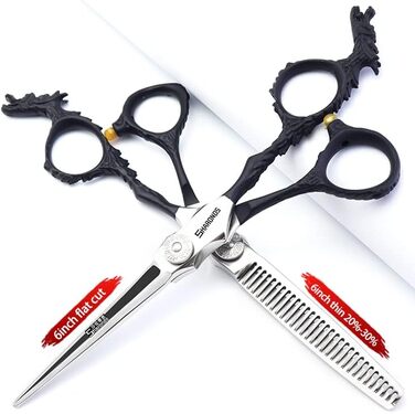 Професійний набір ножиць для волосся SHAROND 6 дюймів (3 шт.) з японської сталі 440C