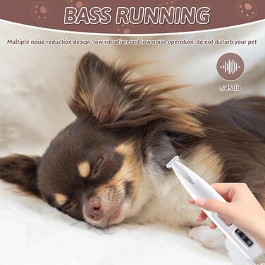 Триммер для стрижки кігтів Paw Trim Pro: безшумний електричний триммер для собак та котів з гребінцем від бліх