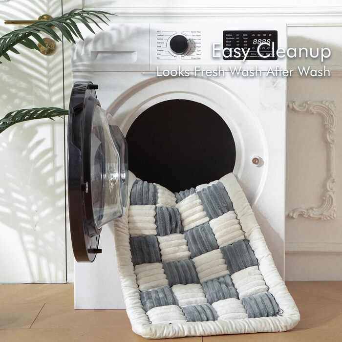 Підстилка для собак у машину, авто-ліжко для собак, рушник для собак, неслизька підстилка для собак у машину (63 x 124 см, сіра в клітинку)