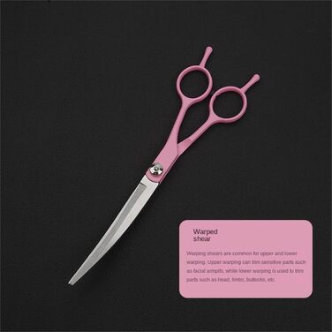 Набір професійних ножиць для собак 7 дюймів, 4 шт. для грумінгу: прямі, зігнуті, для розрідження шерсті, з ергономічними ручками, для собак та котів