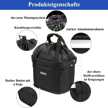 Фаркоп на велосипед, кошик на кермо, кошик для електровелосипеда, знімний, для собак та котів, для дорослих