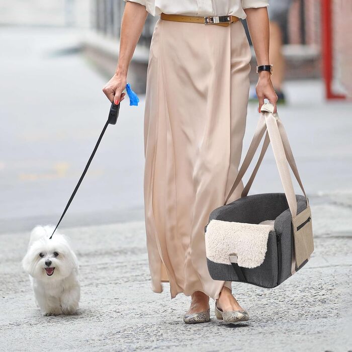 Автокрісло для собак та котів, сумка-переноска, автотранспортер з ременями безпеки