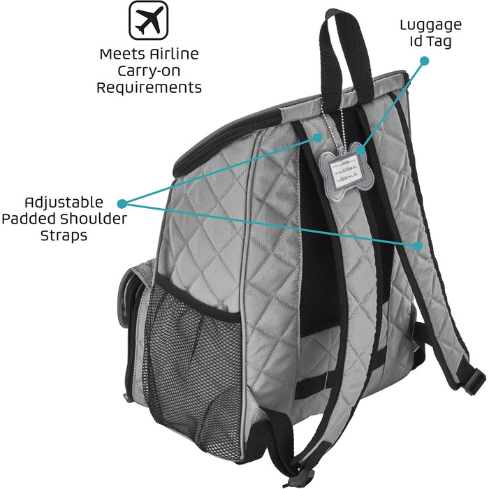 Чорна сумка для собак Overland Dog Gear - переноска для собак, дорожня сумка-переноска, weekender