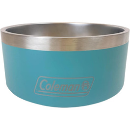 Миска для собак Coleman з нержавіючої сталі, 1,8 л, синьо-зелена, порошкове покриття