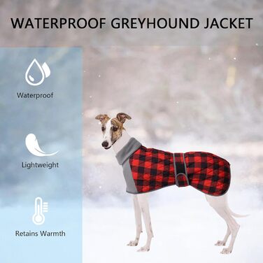 Водонепроникний термо-чохол для собак Warmer, степний, рожево-клітинчастий з флісовою підкладкою, з отвором для шлейки, для собак маленьких, середніх та великих розмірів (X-Small, червоний)