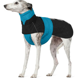 Тепла куртка для грейхаундів та інших породистих собак, флісова підкладка, блакитна