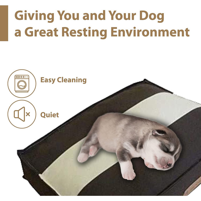 Гніздо для собак Ellie-Bo середнього розміру 71x48x10 см з стьобаним покриттям у смужку (чорний/коричневий) для клітки 76,2 см, XXL (117x75x10 см)