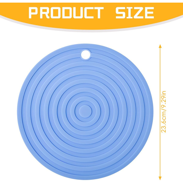 Силіконові килимки під миски для котів та собак, водонепроникні, антиковзаючі, 23.6 см (блакитний)