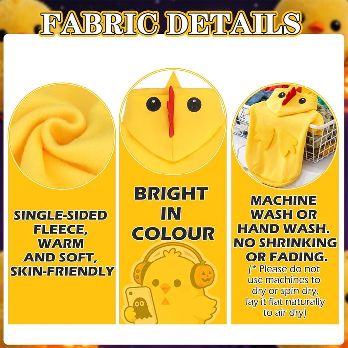 Костюм для собак EXPAWLORER у вигляді курки, косплей для малих, середніх та великих собак, костюм на Хелловін, м'який пуловер, світшот, кумедний халат з капюшоном для тварин, одяг для цуценят, котів, хлопчиків та великих собак