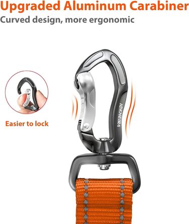 Ремінь безпеки для собак IOKHEIRA, регульований, для автомобіля, універсальний з'єднувач, оранжевий
