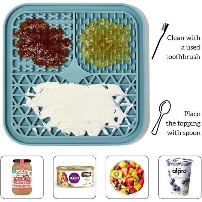 Лежанка-лікувальна килимок OHMO Schleckmatte для собак великих порід, цуценят та котів - 2 шт. Милий дизайн кактуса, для зняття тривоги та повільного годування, харчовий силікон (Кораловий&Вишневий)