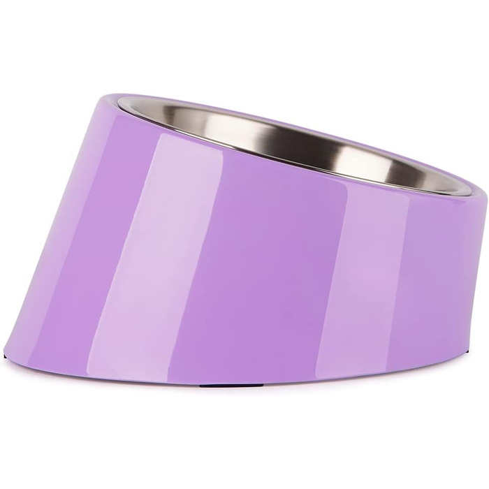 Нахилений годівниця для собак та котів SuperDesign 15°, піднята годівниця, миска для тварин з антиковзним підставою з меламіну, м'ятно-зелений (фіолетовий, M)